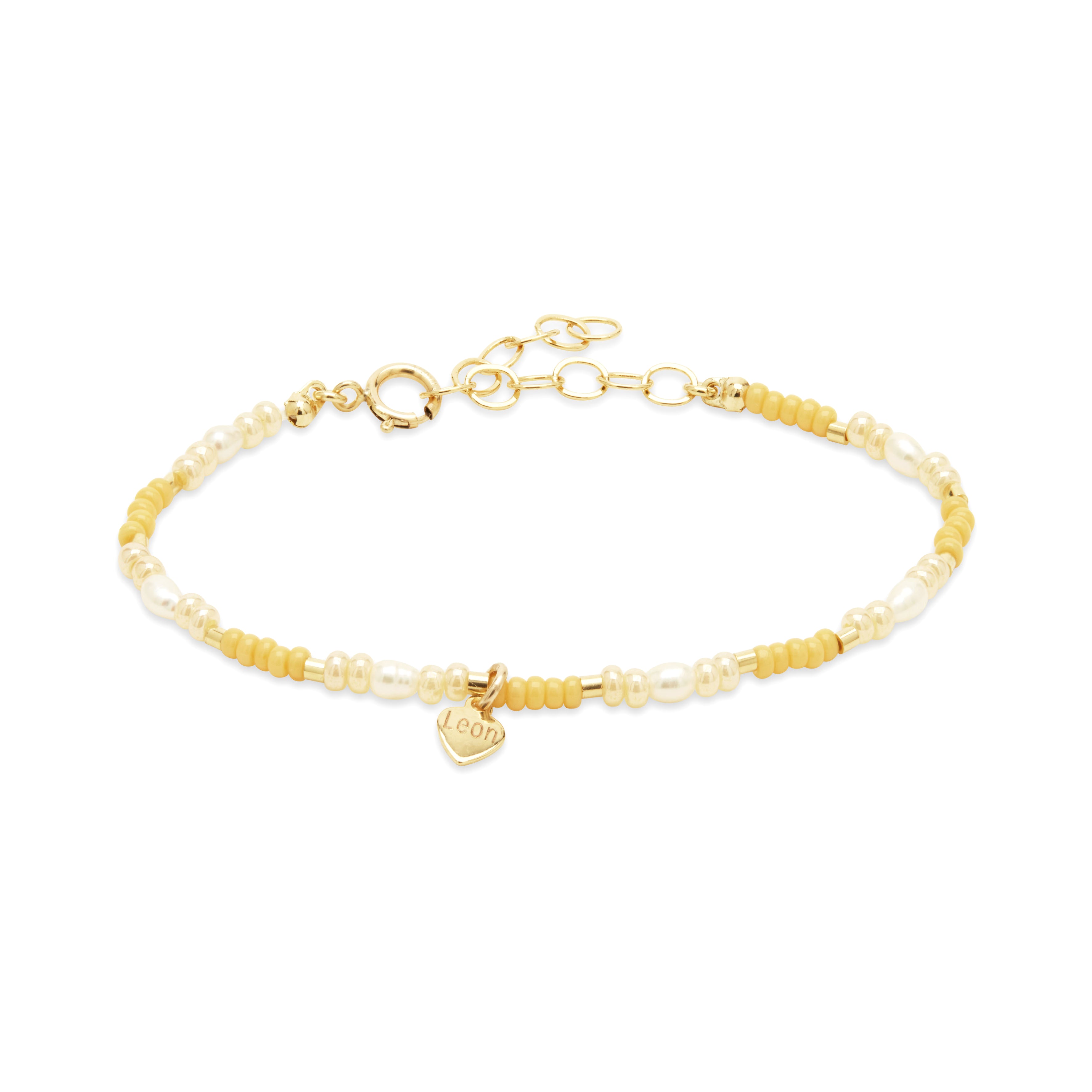 Perlenarmband gelb