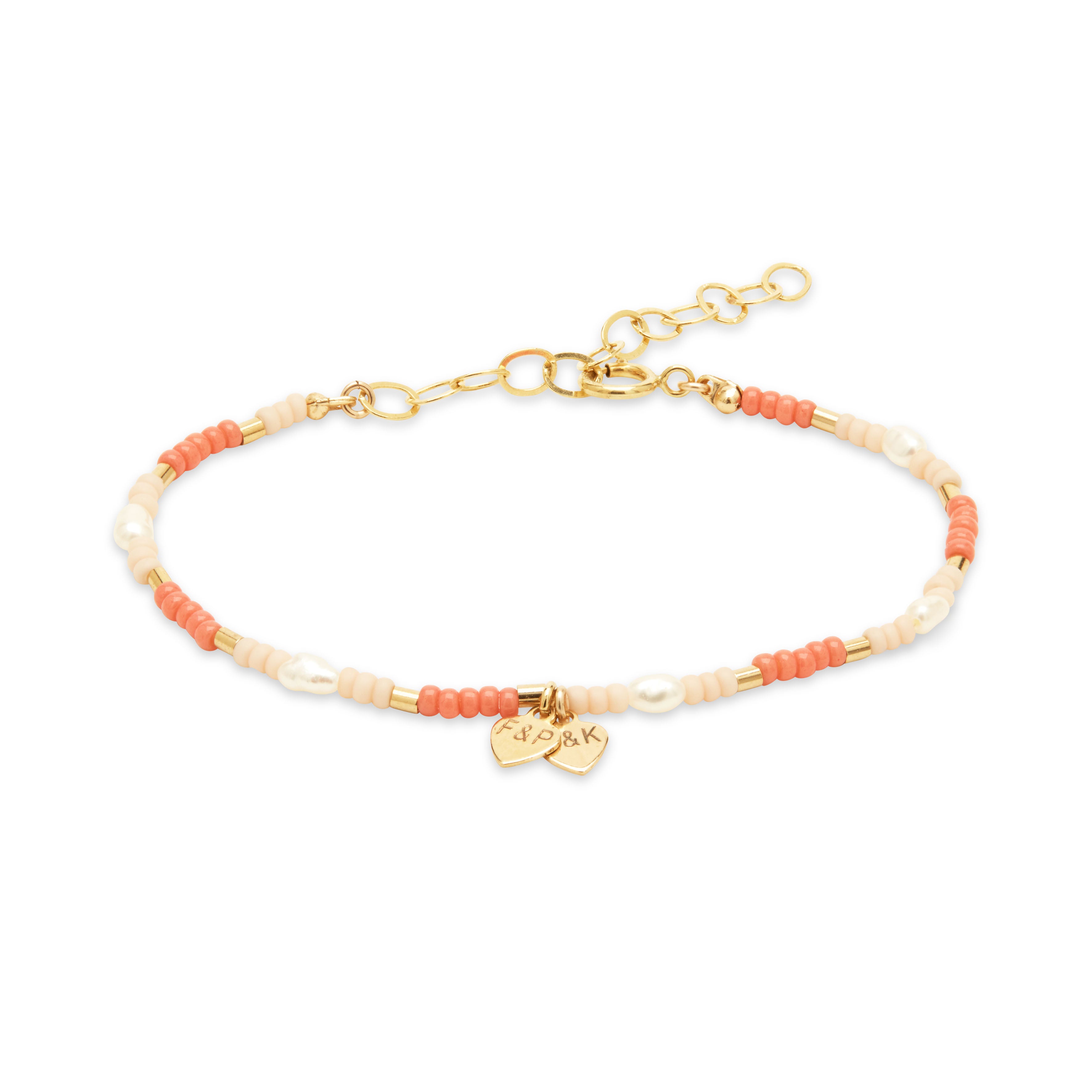 Perlenarmband lachs