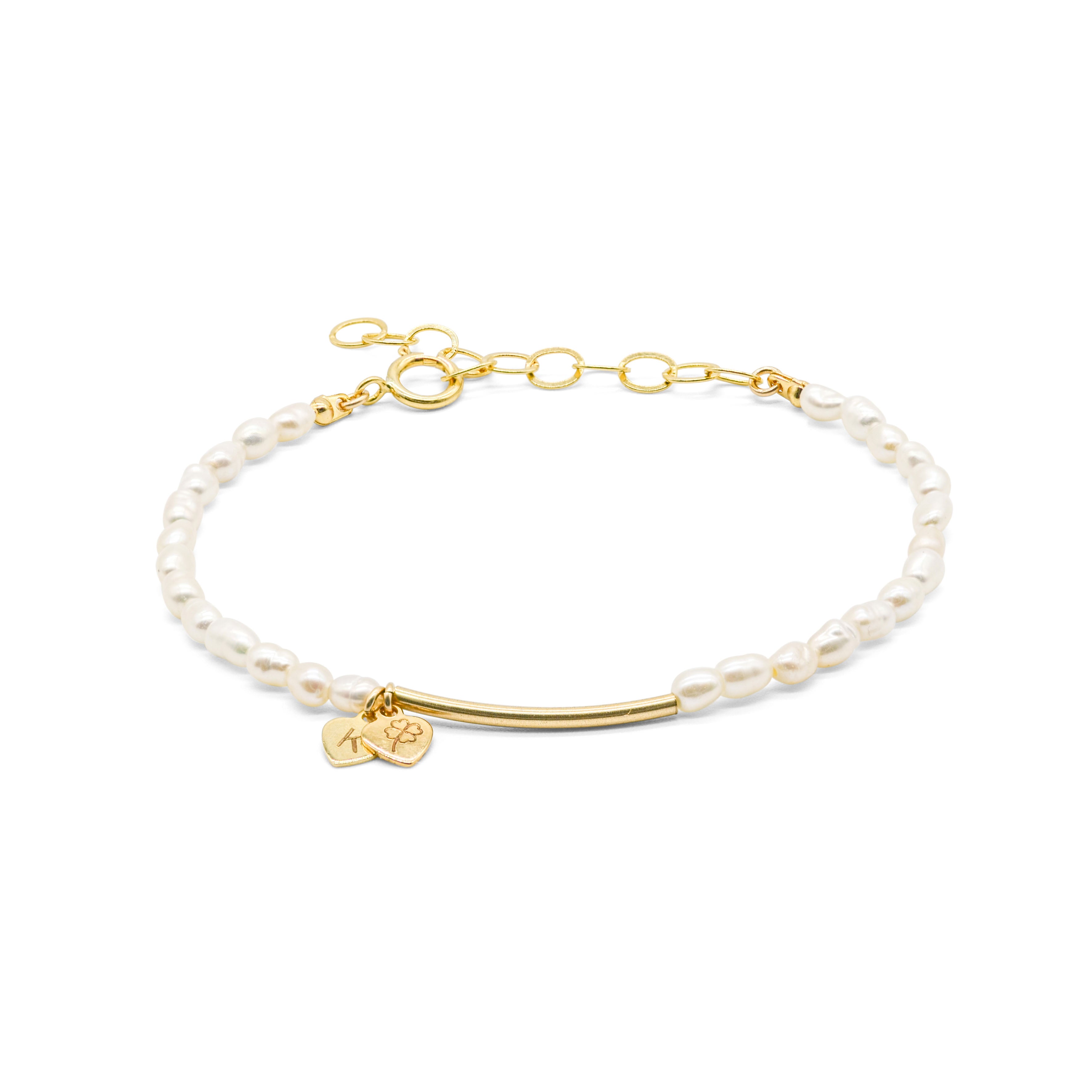 Süßwasserperlenarmband mit Tube