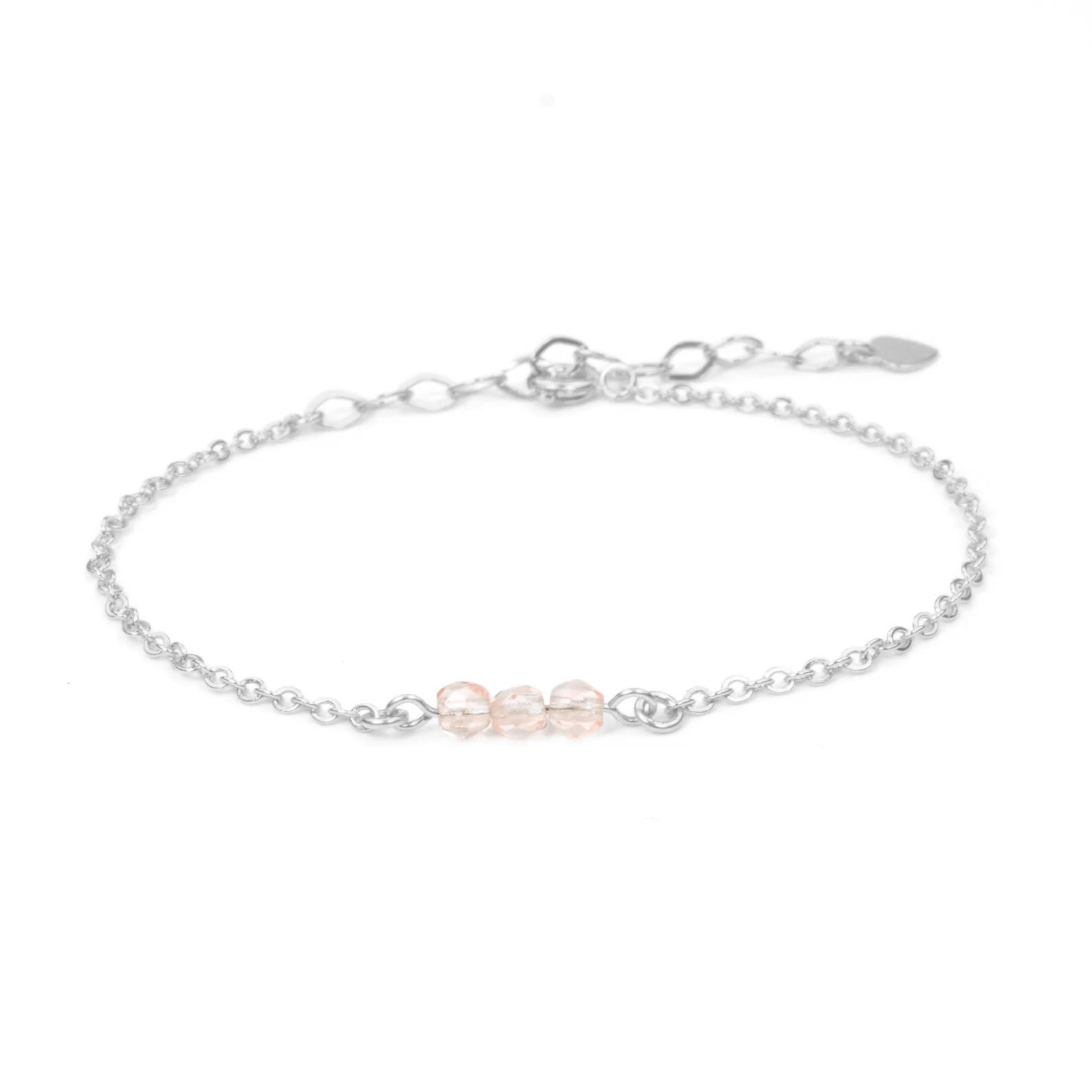 Armband rosa Glasperlen