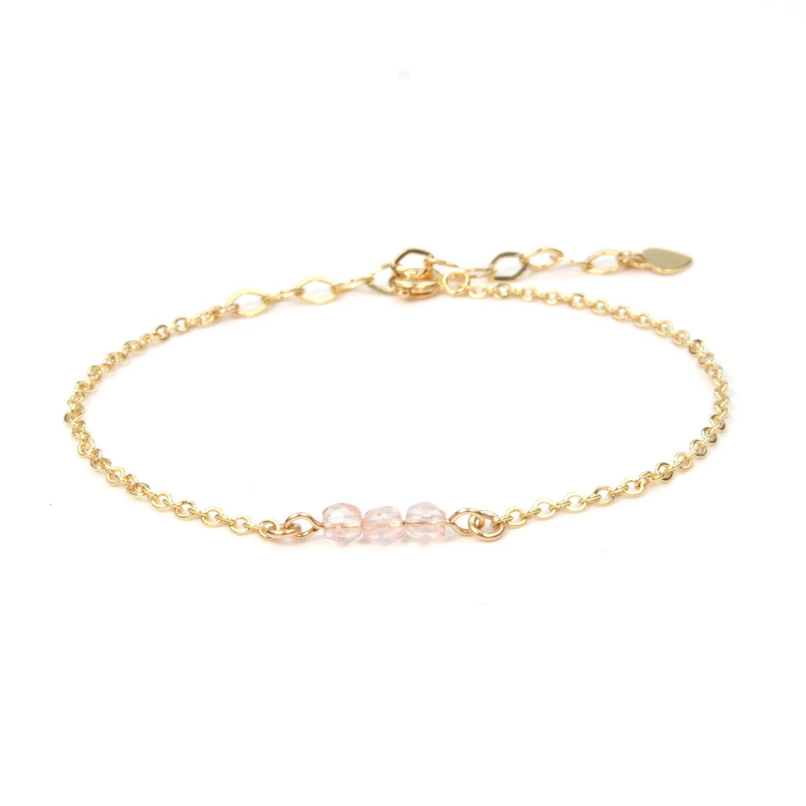 Armband rosa Glasperlen