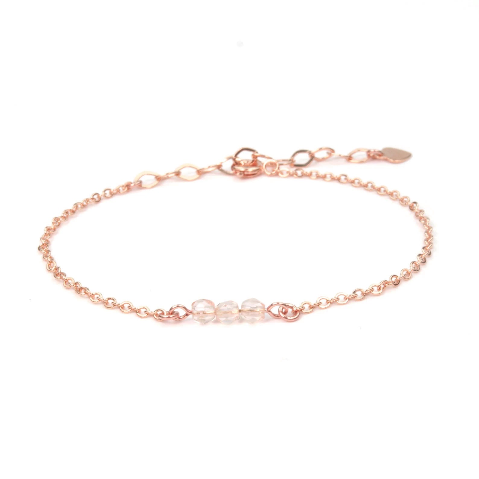 Armband rosa Glasperlen