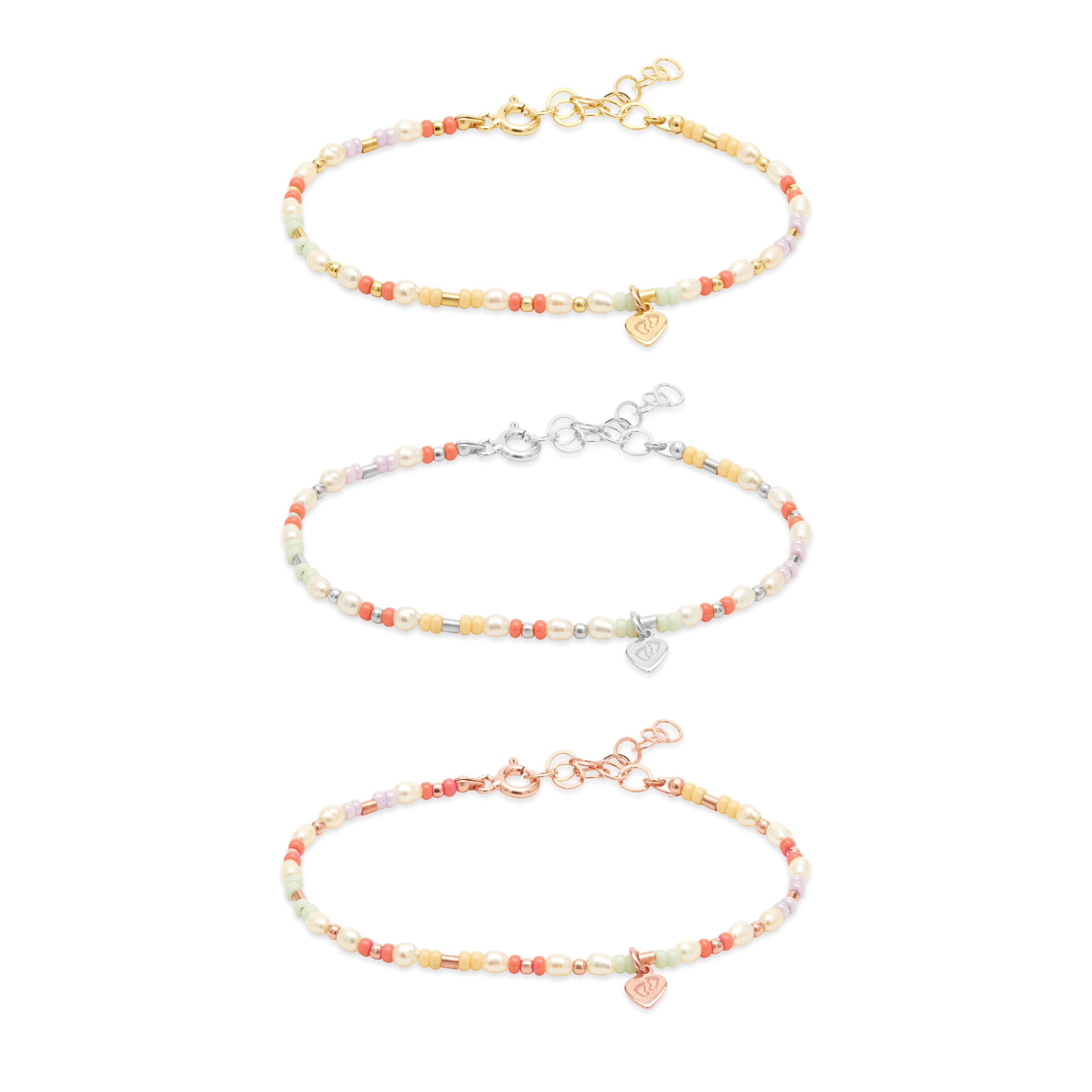 Perlenarmband Bunt