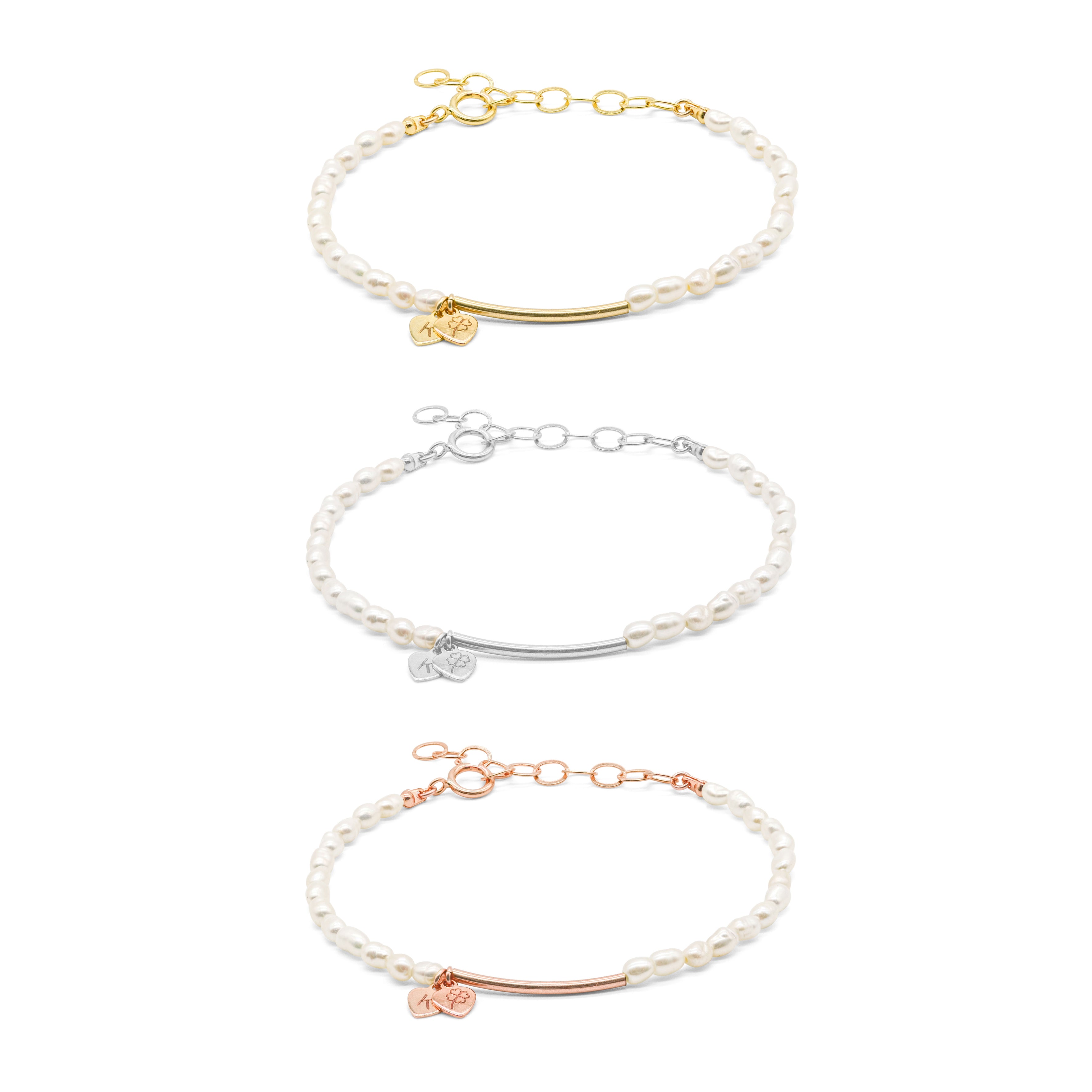 Süßwasserperlenarmband mit Tube