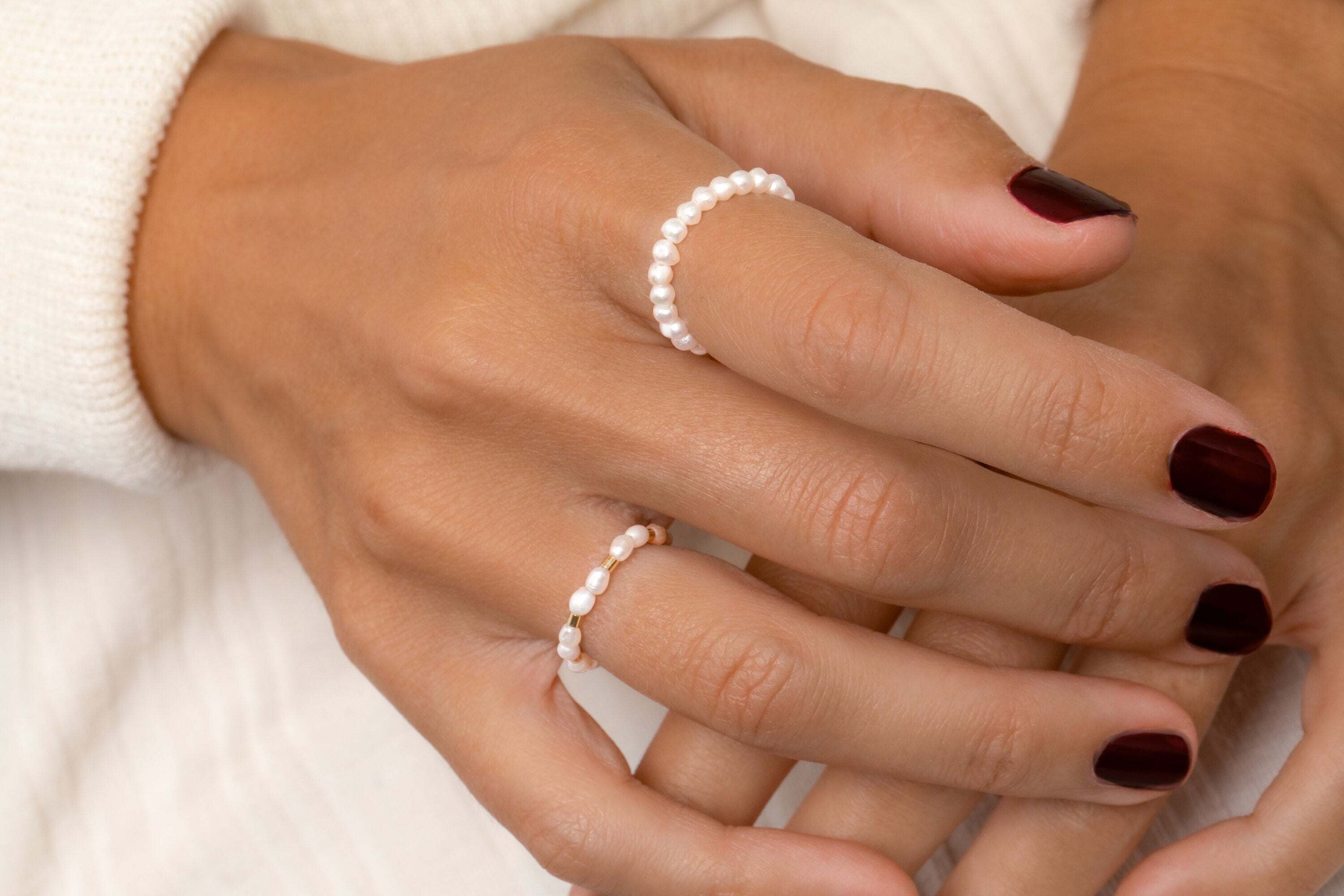 Ring mit Süßwasserperlen