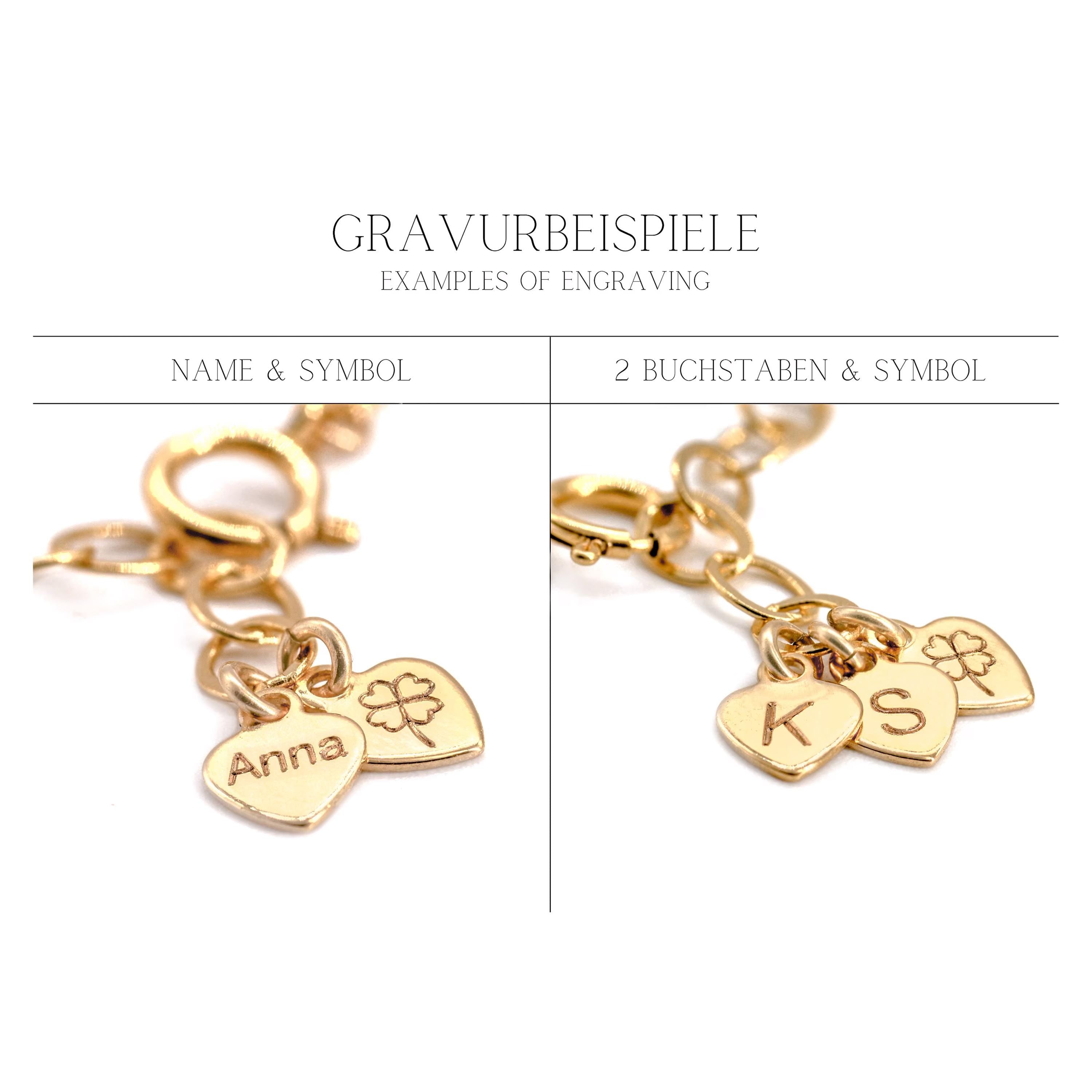 Brautkette mit optionaler Gravur aus 925er Silber (vergoldet), Geschenkidee zur Hochzeit, Brautschmuck