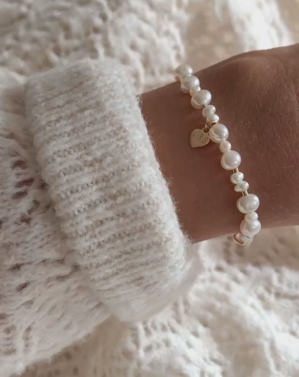 Personalisiertes Perlenarmband | Besonderes Valentinstaggeschenk | Geschenk Trauzeugin