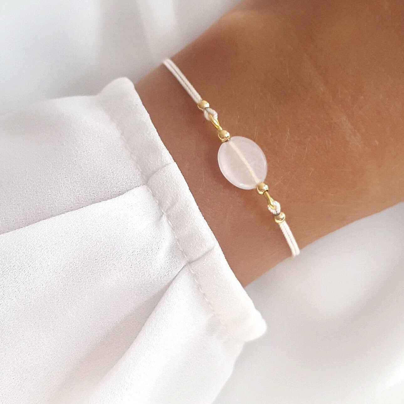 Armband Jadestein vergoldet