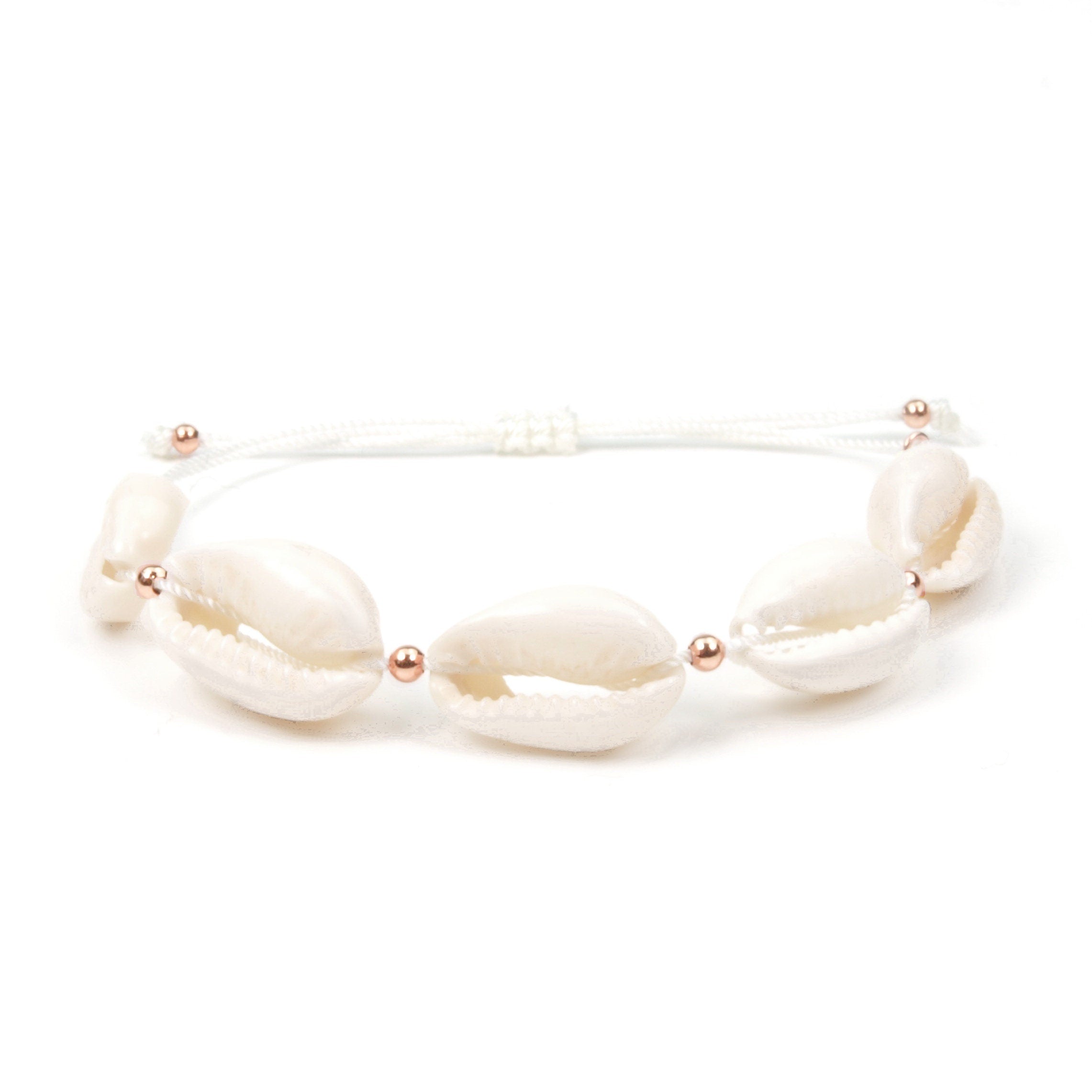 Kauri Muschelarmband gold, ideal für den Strand und Urlaub