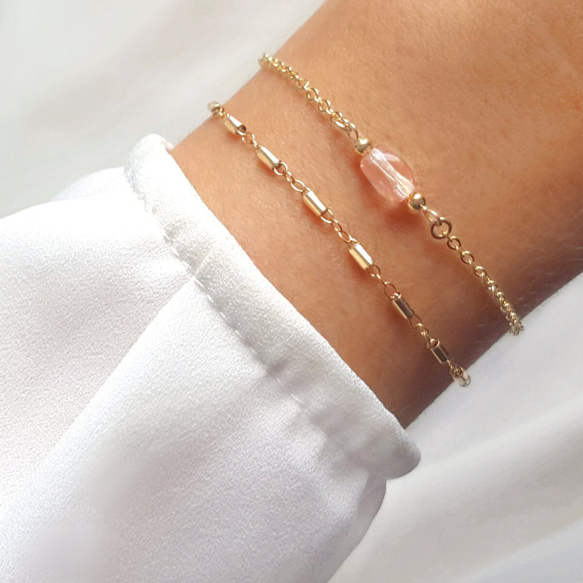 Armband Tiny Tubes vergoldet