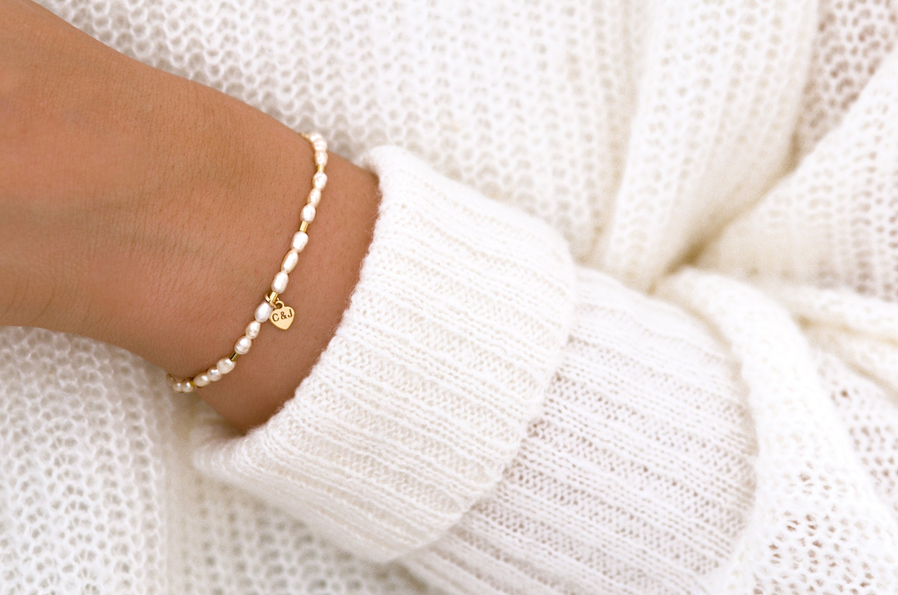 Beaded Bracelet Personalized | Valentine's Day Gift for Women | Bridal Jewelry | Vevique Jewelry