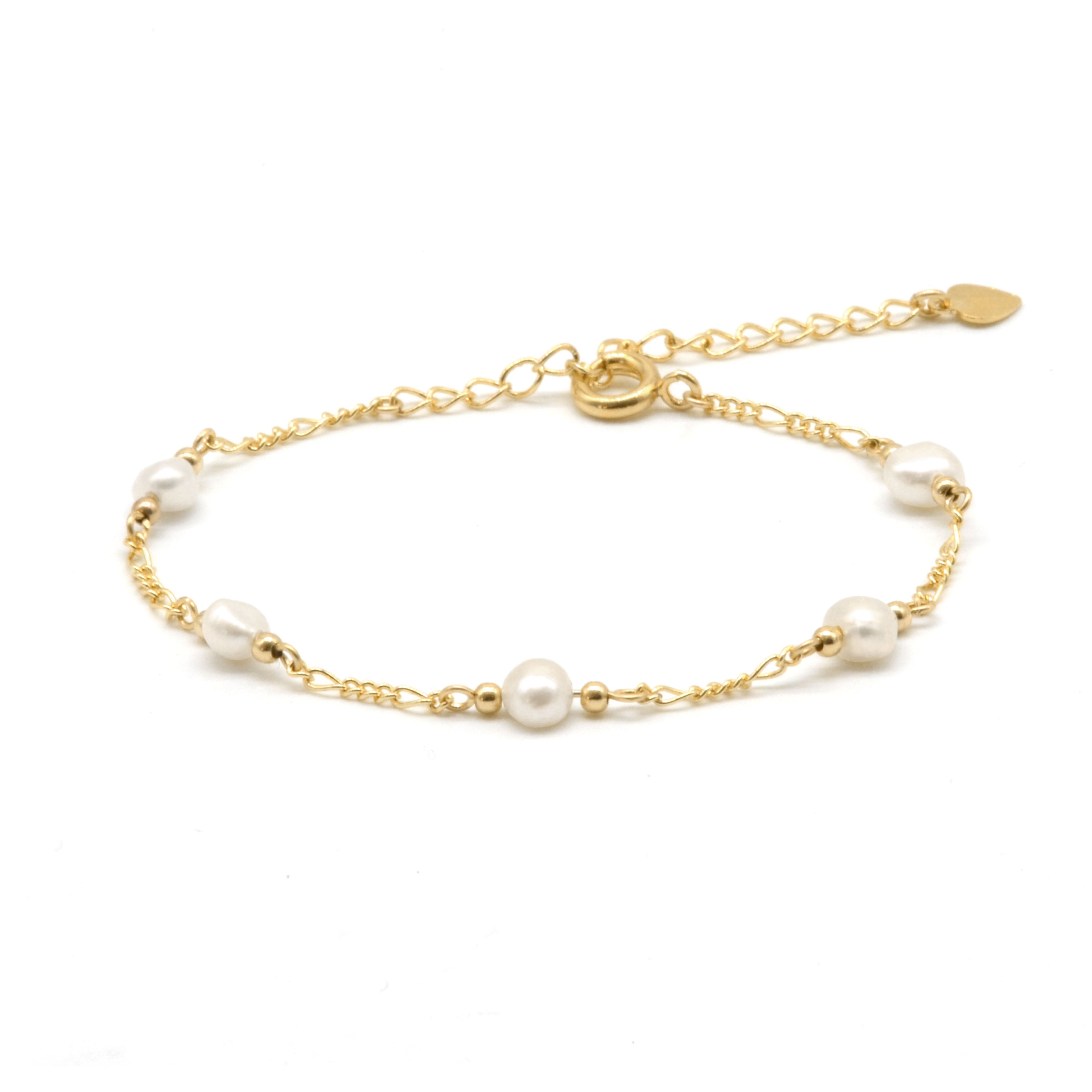 Bracelet with 5 freshwater pearls