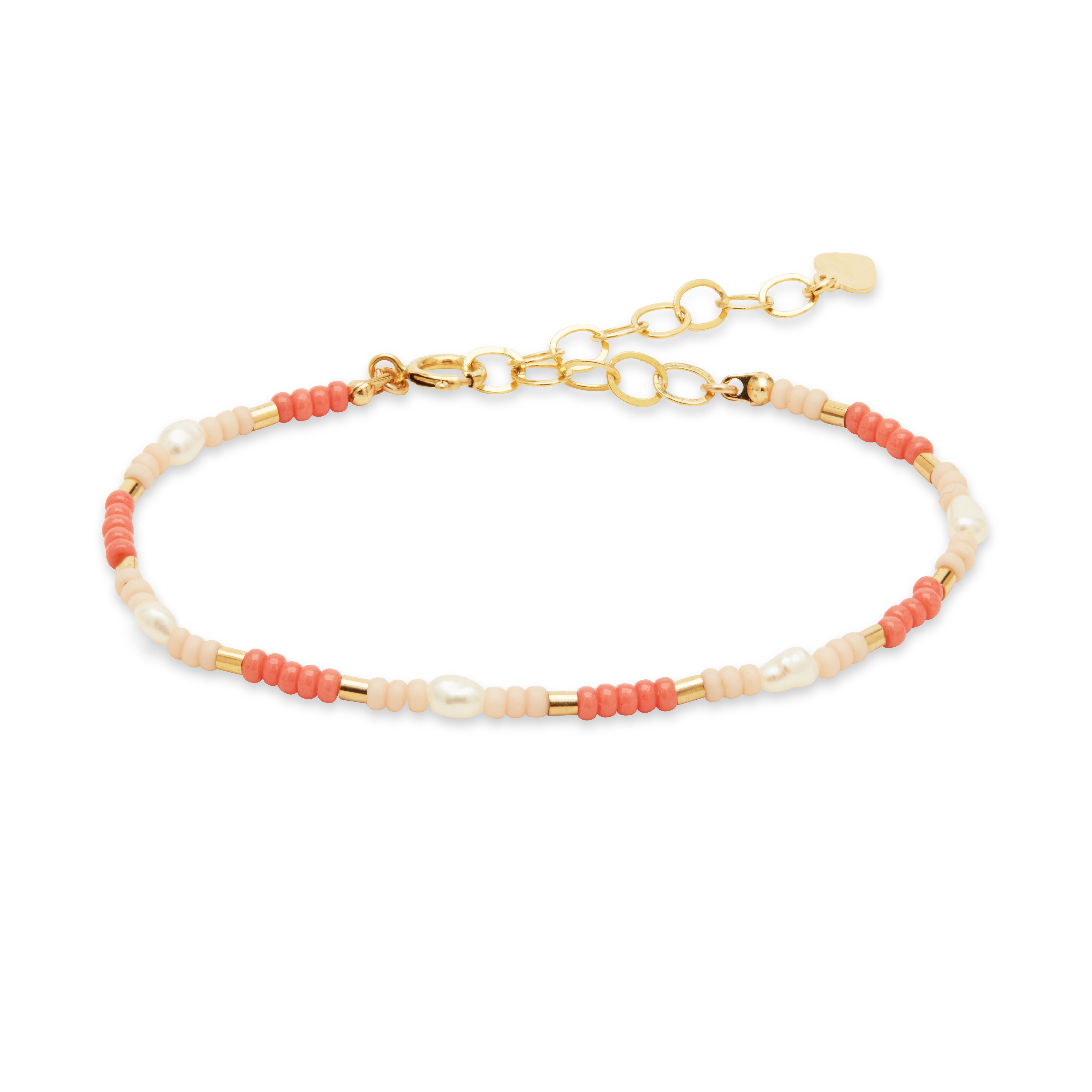 Pearl bracelet salmon