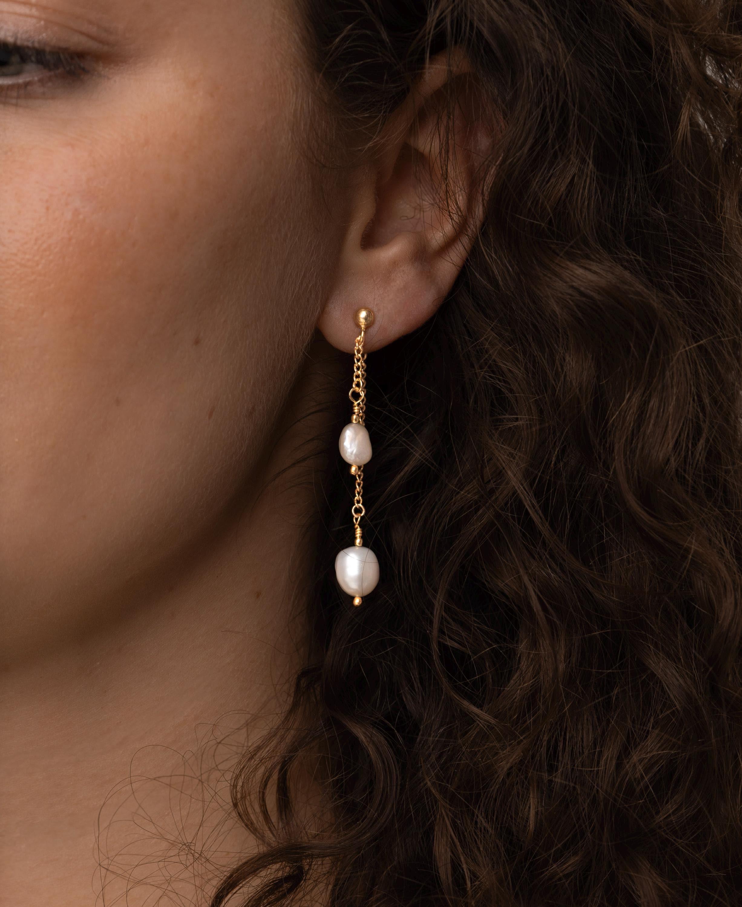 Custom Pearl Earrings for Brides with Personalized Engraving