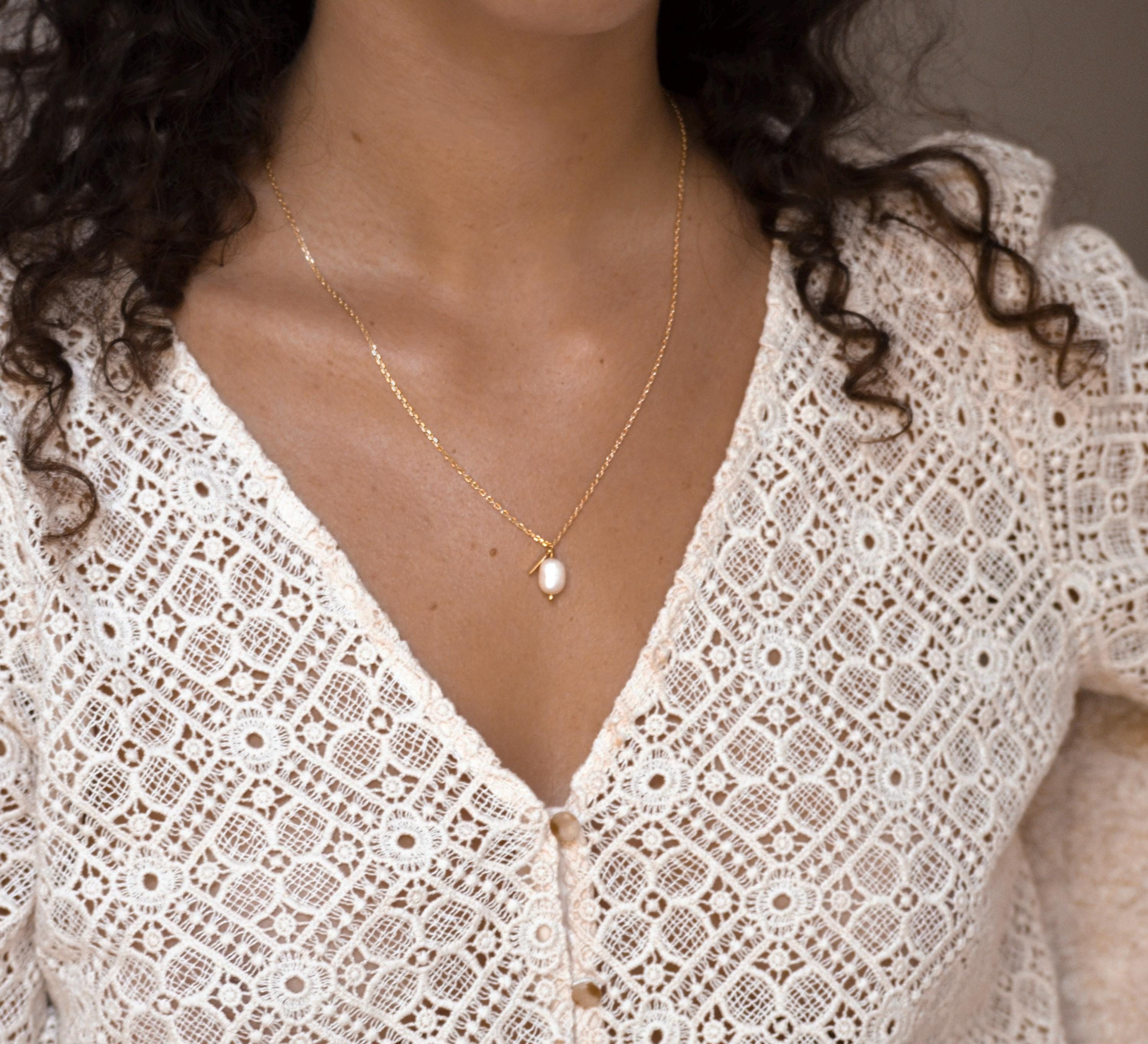 Perlenkette als Hochzeits- und Brautschmuck, personalisierbarer Schmuck