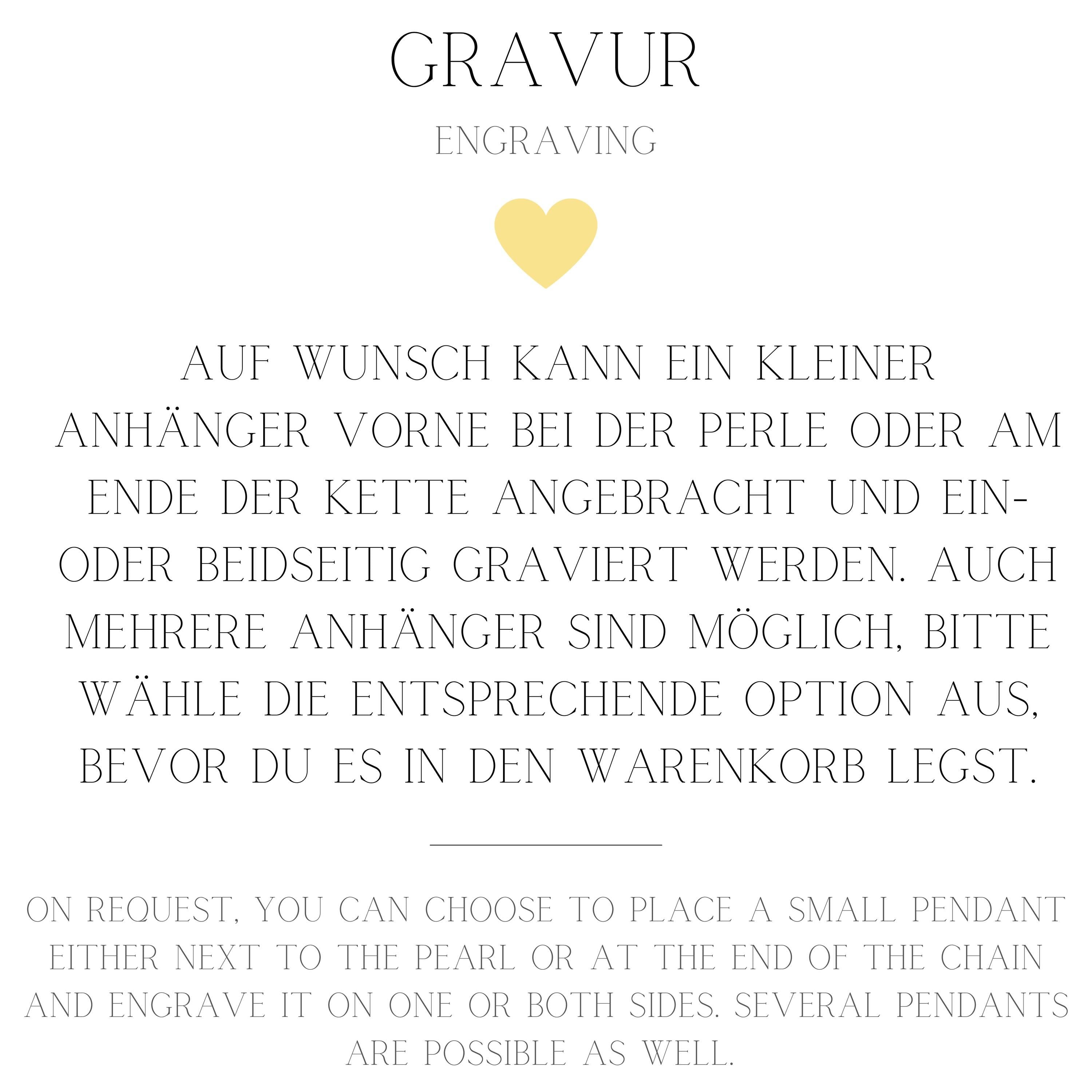 Perlenkette als Hochzeits- und Brautschmuck, personalisierbarer Schmuck