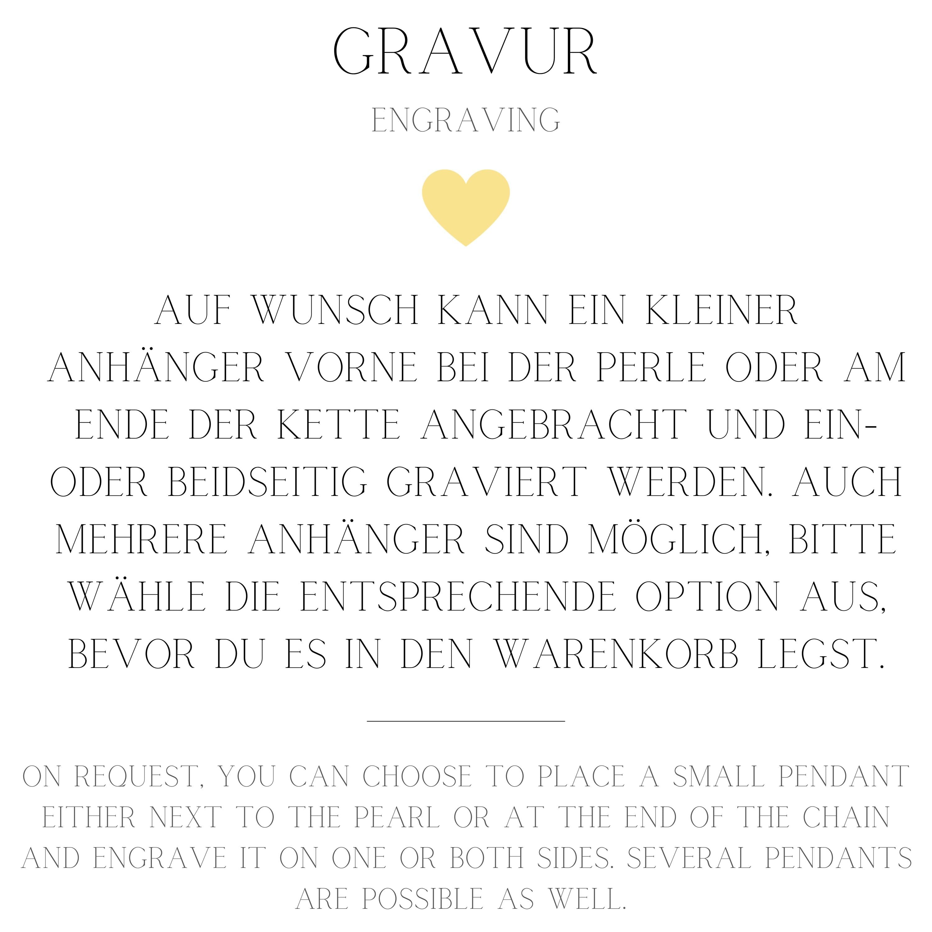 Perlenkette als Hochzeits- und Brautschmuck, personalisierbarer Schmuck