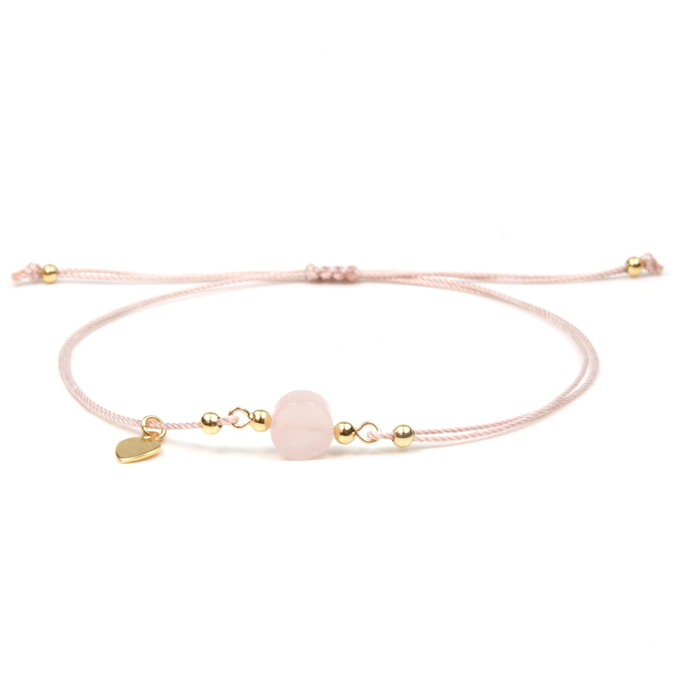Personalized Rose Quartz Bracelet | Christmas present | Personalized gift